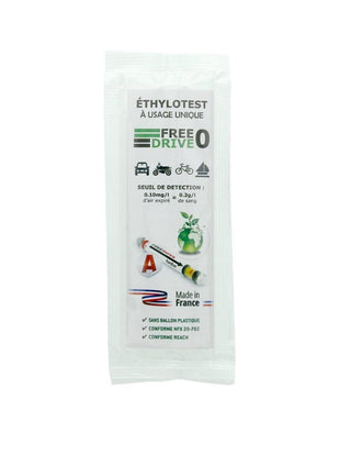Ethylotest chimique jetable 0,2 g jeune conducteur
