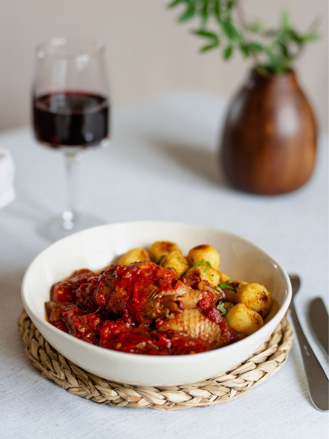 Fricassée de canard à la basquaise