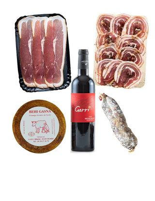 Pack raclette : charcuteries, fromage et vin rouge Irouleguy pour 4 personnes