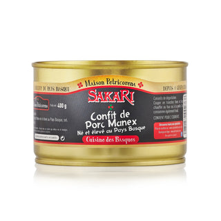 Confit de porc Manex, né et élevé au Pays Basque
