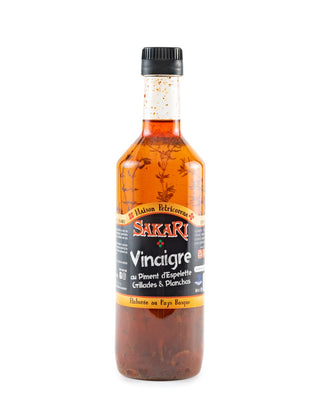 Vinaigre Sakari au piment d'Espelette spécial grillades et planchas
