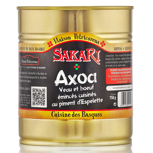 Axoa : veau et boeuf cuisinés aux piments doux et piment d'Espelette