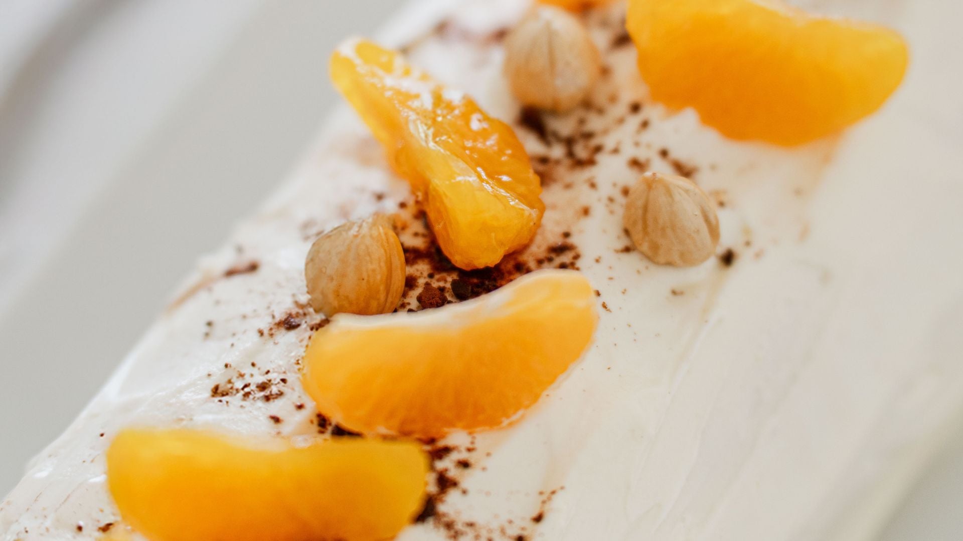 Bûche à la pâte à tartiner Laia et clémentine Brana