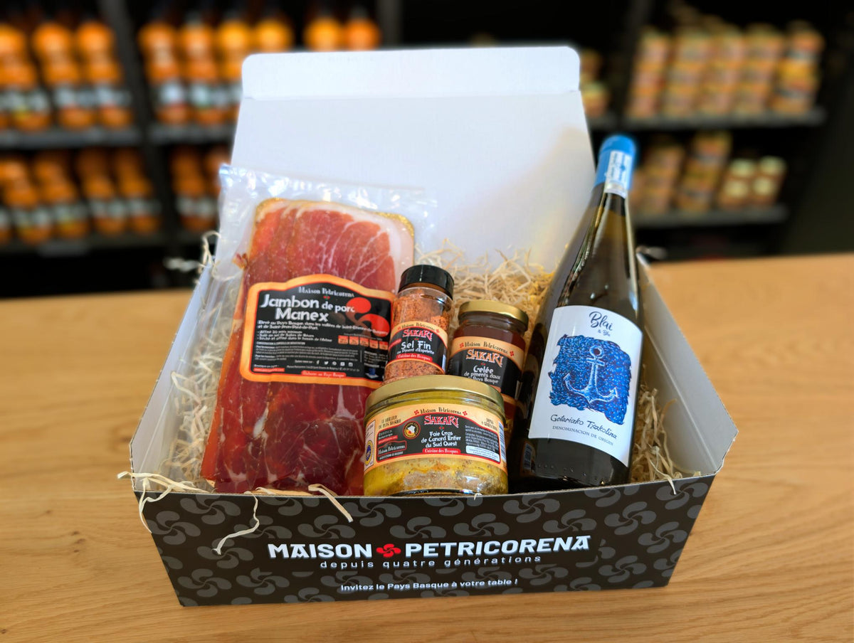 Coffret cadeau foie gras et spécialités basques 