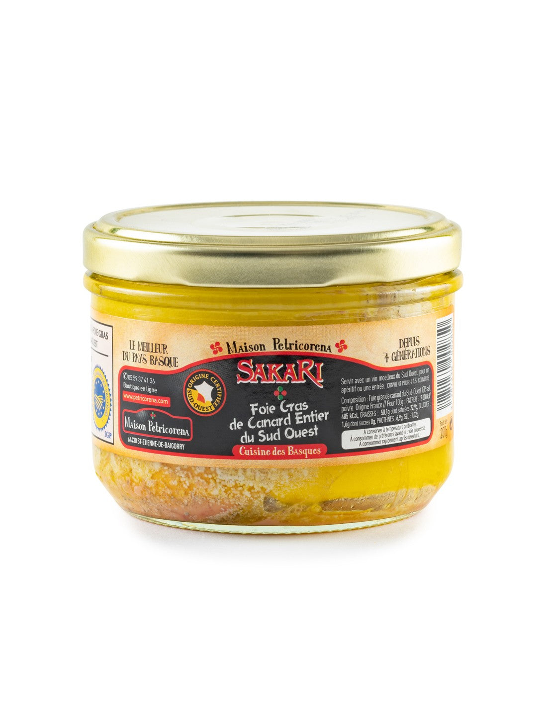 Foie Gras de Canard entier en conserve