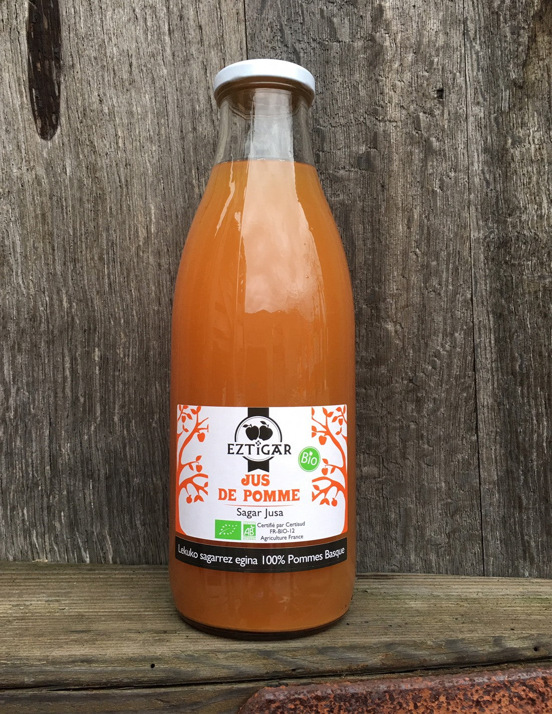 Jus de pomme naturel du Pays Basque Eztigar BIO