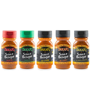 Assortiment dégustation 5 sauces basques Sakari (5 x 25 cl)