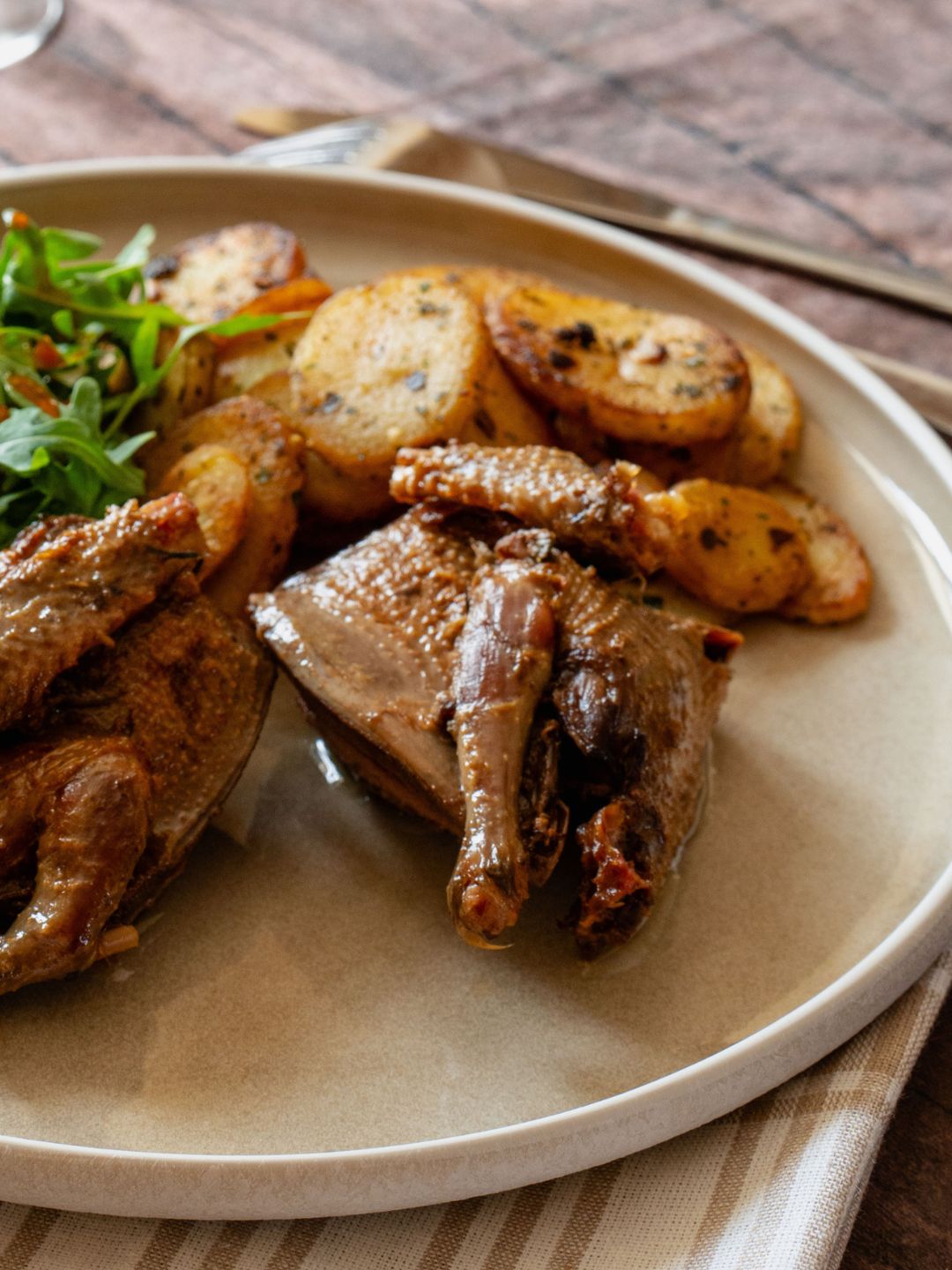 Palombe confite à la graisse de canard