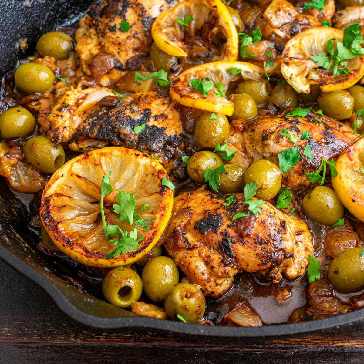 Poulet aux olives au citron