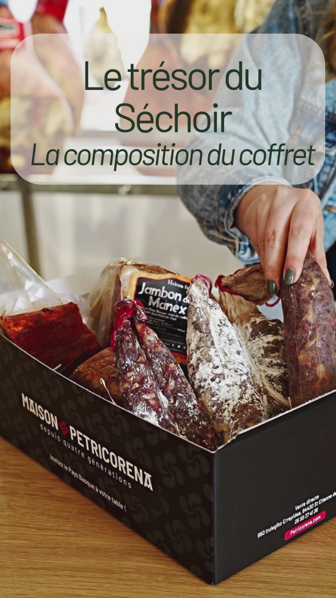 Charger la vidéo : Trésors du séchoir, coffret de charcuteries basques