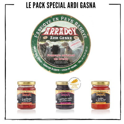 Pack spécial Ardi gasna (fromage de brebis basque et ses confitures)